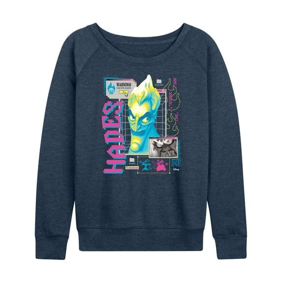 Disney Villians - Hades Vapor Wave - Women's French Terry Pullover Sweatshirt