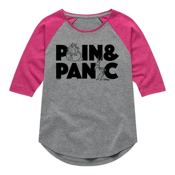 Disney Villains - Pain And Panic - Toddler & Youth Girls Raglan Graphic T-Shirt