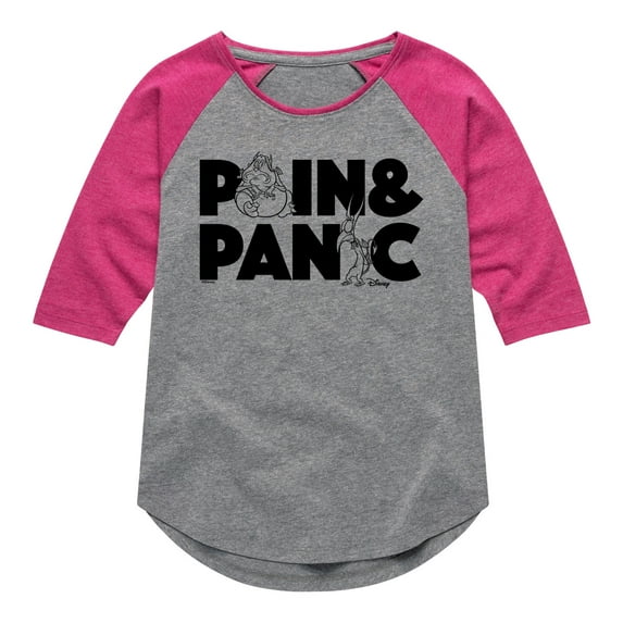 Disney Villains - Pain And Panic - Toddler & Youth Girls Raglan Graphic T-Shirt
