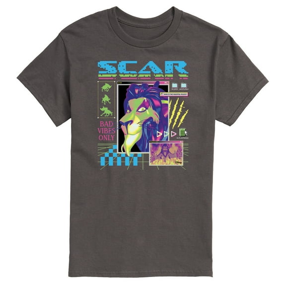 Disney Villians - Scar Vapor Wave - Men's Short Sleeve Graphic T-Shirt