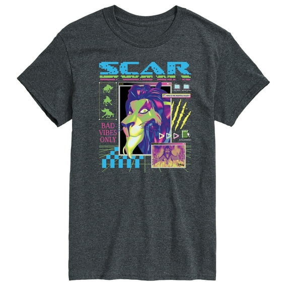 Disney Villians - Scar Vapor Wave - Men's Short Sleeve Graphic T-Shirt