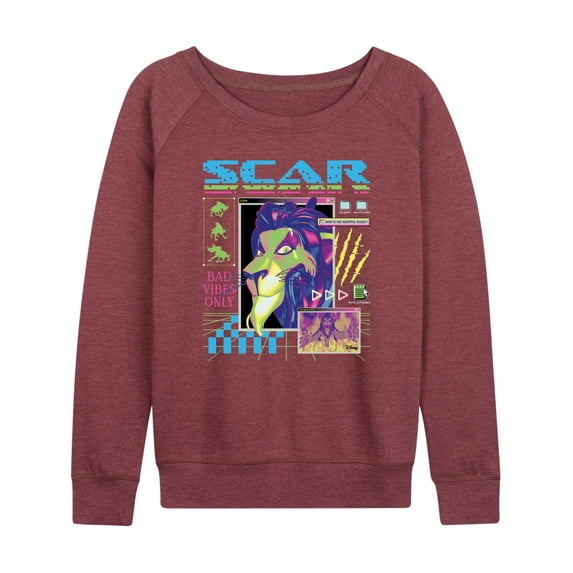 Disney Villians - Scar Vapor Wave - Women's French Terry Pullover Sweatshirt