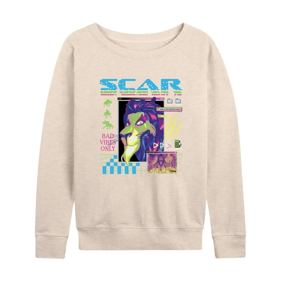 Disney Villians - Scar Vapor Wave - Women's French Terry Pullover Sweatshirt