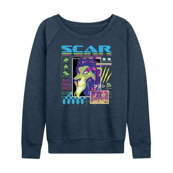 Disney Villians - Scar Vapor Wave - Women's French Terry Pullover Sweatshirt