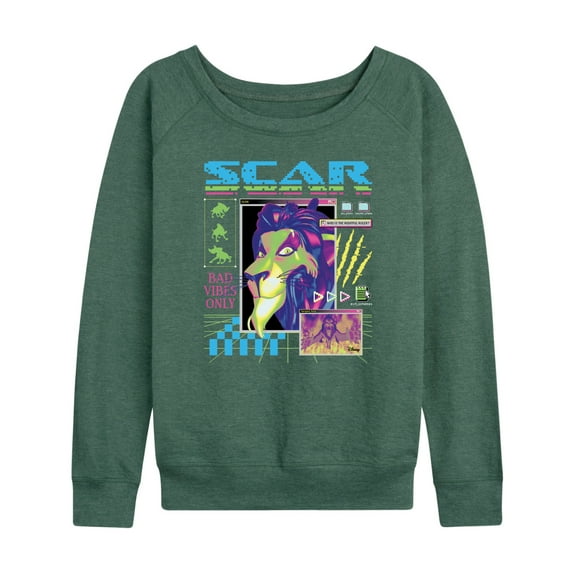 Disney Villians - Scar Vapor Wave - Women's French Terry Pullover Sweatshirt
