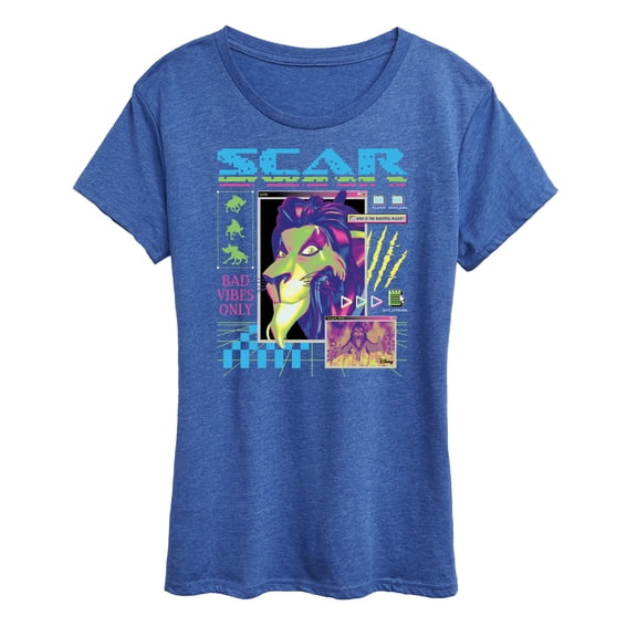 Disney Villians - Scar Vapor Wave - Women's Short Sleeve Graphic T-Shirt
