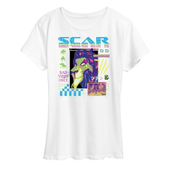 Disney Villians - Scar Vapor Wave - Women's Short Sleeve Graphic T-Shirt