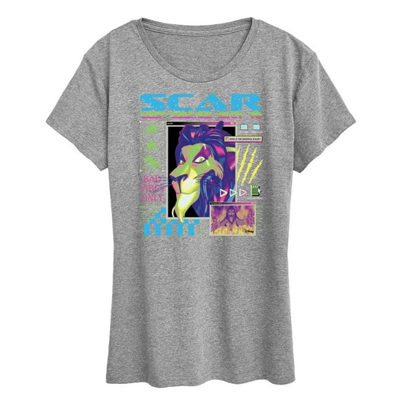 Disney Villians - Scar Vapor Wave - Women's Short Sleeve Graphic T-Shirt