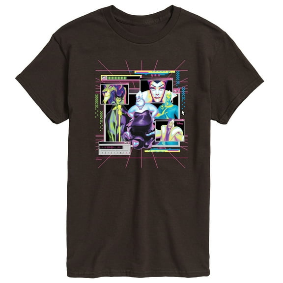 Disney Villians - Villians Group Vapor Wave - Men's Short Sleeve Graphic T-Shirt