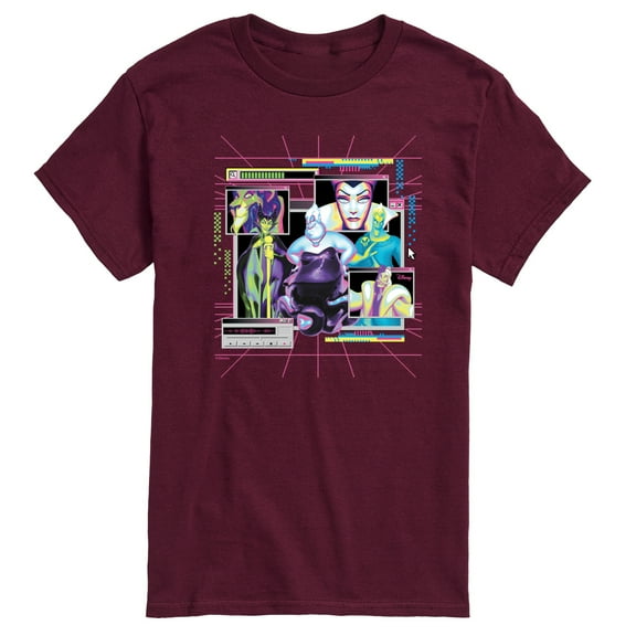 Disney Villians - Villians Group Vapor Wave - Men's Short Sleeve Graphic T-Shirt
