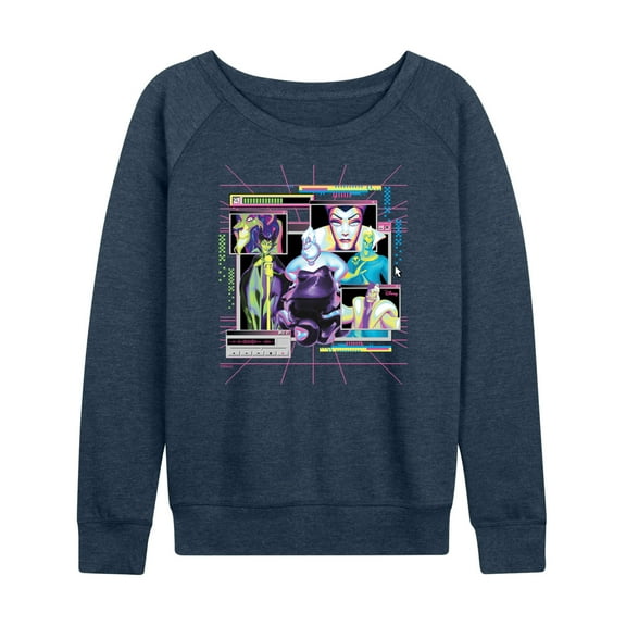 Disney Villians - Villians Group Vapor Wave - Women's French Terry Pullover Sweatshirt
