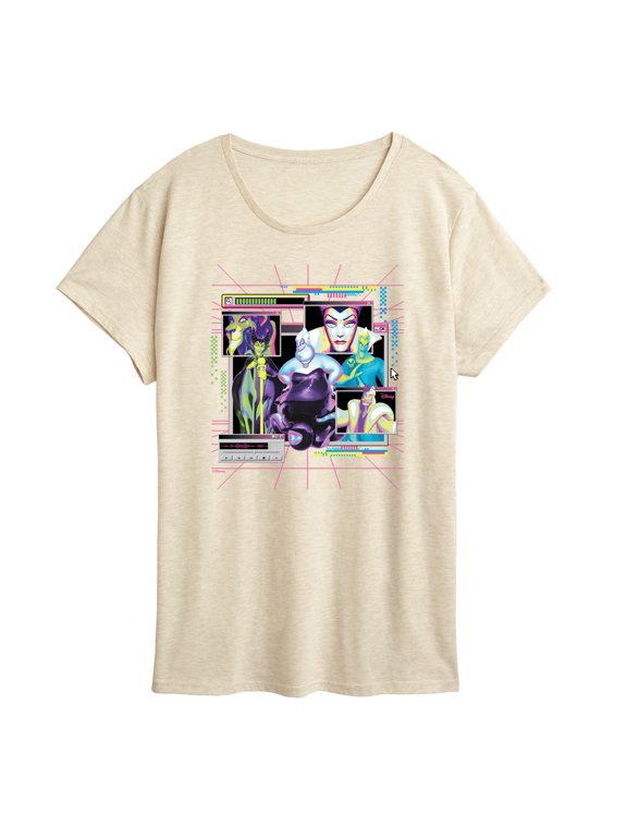 - Villians Group Vapor Wave Women's Short Sleeve Graphic T-Shirt