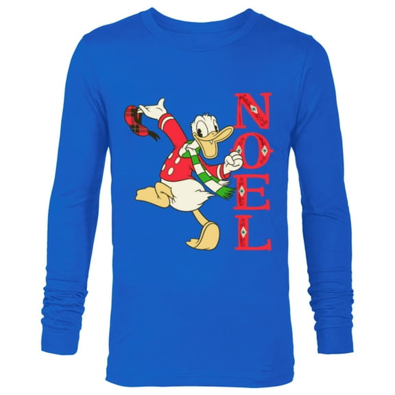 Disney Vintage Donald Duck Noel Holiday - Long Sleeve T-Shirt for Men - Customized-Navy