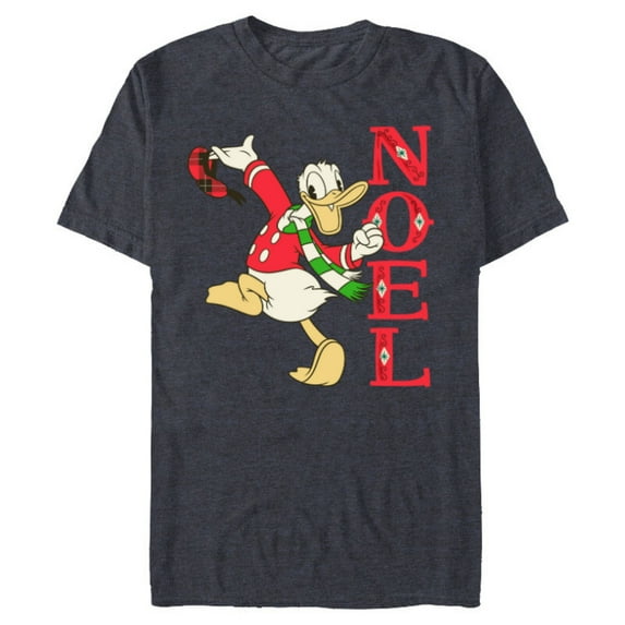 Disney Vintage Donald Duck Noel Holiday - Short Sleeve Blended T-Shirt for Adults - Customized-Navy Heather