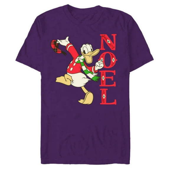 Disney Vintage Donald Duck Noel Holiday - Short Sleeve Blended T-Shirt for Adults - Customized-Purple