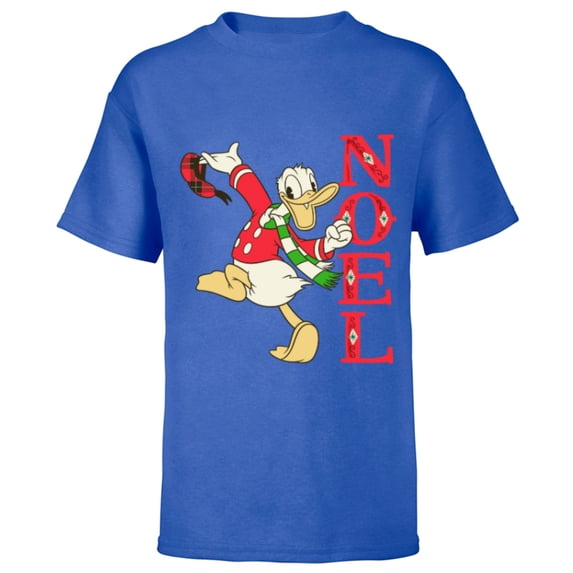 Disney Vintage Donald Duck Noel Holiday - Short Sleeve T-Shirt for Kids - Customized-Royal