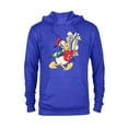 thumbnail image 1 of Disney Vintage Donald Duck with Holiday Present - Pullover Hoodie for Adults - Customized-Royal, 1 of 5