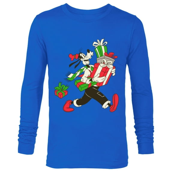 Disney Vintage Goofy Holiday Presents - Long Sleeve T-Shirt for Men -Customized-Royal