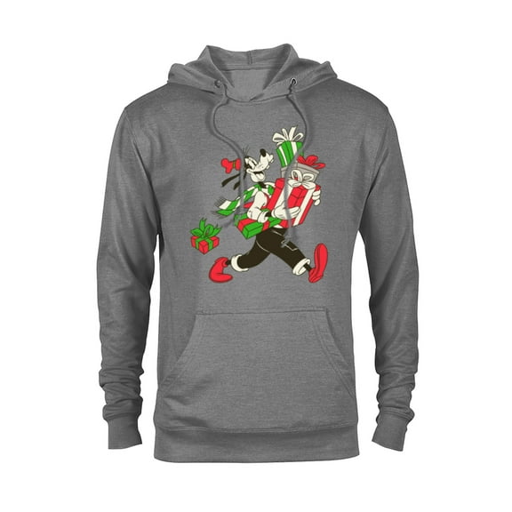 Disney Vintage Goofy Holiday Presents - Pullover Hoodie for Adults -Customized-Graphite Heather