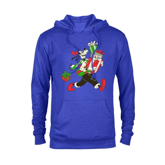 Disney Vintage Goofy Holiday Presents - Pullover Hoodie for Adults -Customized-Royal Heather