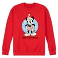 thumbnail image 1 of Disney - Vintage Mickey Merry Christmas - Men's Crew Fleece Sweatshirt Sweatshirt, 1 of 5