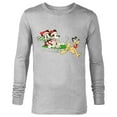 thumbnail image 1 of Disney Vintage Mickey Minnie Pluto Holiday Sleigh - Long Sleeve T-Shirt for Men - Customized-Athletic Heather, 1 of 5