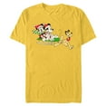 thumbnail image 1 of Disney Vintage Mickey Minnie Pluto Holiday Sleigh - Short Sleeve Blended T-Shirt for Adults - Customized-Yellow, 1 of 5