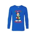 thumbnail image 1 of Disney Vintage Mickey Mouse Christmas Holiday - Long Sleeve T-Shirt for Men -Customized-Royal, 1 of 4