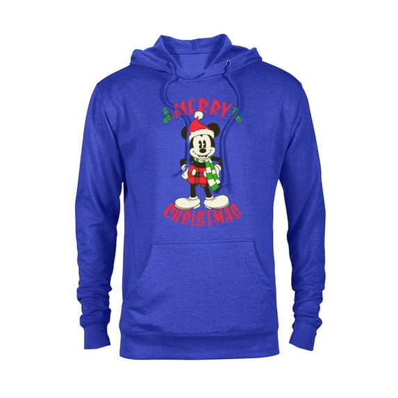 Disney Vintage Mickey Mouse Christmas Holiday - Pullover Hoodie for Adults -Customized-Royal Heather