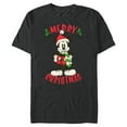 thumbnail image 1 of Disney Vintage Mickey Mouse Christmas Holiday - Short Sleeve Blended T-Shirt for Adults -Customized-Dark Heather, 1 of 5