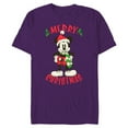 thumbnail image 1 of Disney Vintage Mickey Mouse Christmas Holiday - Short Sleeve Blended T-Shirt for Adults -Customized-Purple, 1 of 5