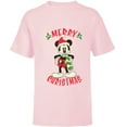 thumbnail image 1 of Disney Vintage Mickey Mouse Christmas Holiday - Short Sleeve T-Shirt for Kids -Customized-Soft Pink, 1 of 5