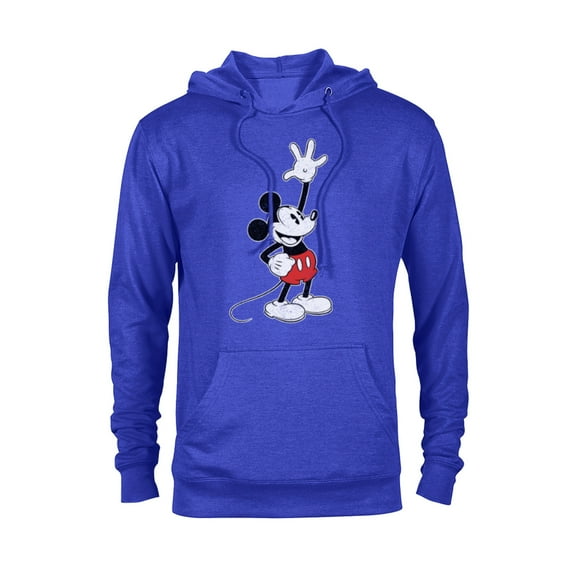 Disney Vintage Mickey Mouse Hey There - Pullover Hoodie for Adults - Customized-Royal