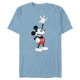 thumbnail image 1 of Disney Vintage Mickey Mouse Hey There - Short Sleeve Blended T-Shirt for Adults - Customized-Ocean Blue, 1 of 5