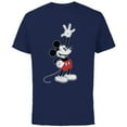 thumbnail image 1 of Disney Vintage Mickey Mouse Hey There - Short Sleeve Cotton T-Shirt for Adults - Customized-Navy, 1 of 5