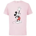 thumbnail image 1 of Disney Vintage Mickey Mouse Hey There - Short Sleeve Cotton T-Shirt for Adults - Customized-Soft Pink, 1 of 5