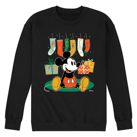 Disney - Vintage Mickey Stockings - Men's Crew Fleece Sweatshirt Sweatshirt