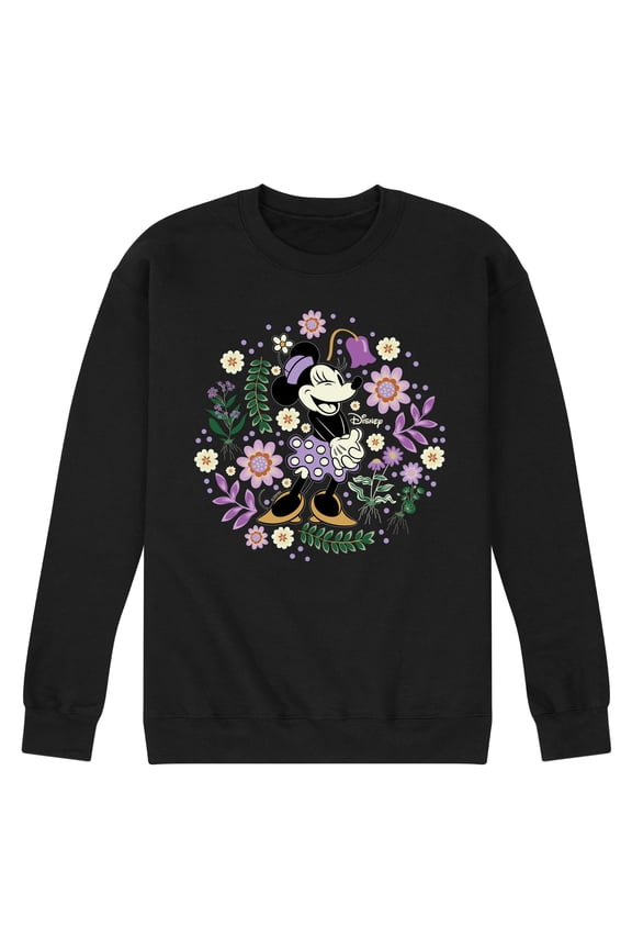 - Vintage Minnie Floral Circle - Men's Crew Fleece Sweatshirt