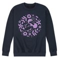 thumbnail image 1 of Disney - Vintage Minnie Flower Circle - Men's Crew Fleece Sweatshirt, 1 of 5