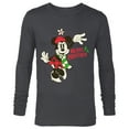 thumbnail image 1 of Disney Vintage Minnie Mouse Christmas - Long Sleeve T-Shirt for Men -Customized-Charcoal Heather, 1 of 5
