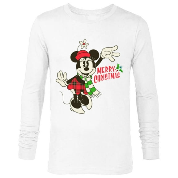 Disney Vintage Minnie Mouse Christmas - Long Sleeve T-Shirt for Men -Customized-White