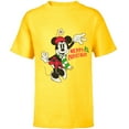 thumbnail image 1 of Disney Vintage Minnie Mouse Christmas - Short Sleeve T-Shirt for Kids -Customized-Yellow, 1 of 5