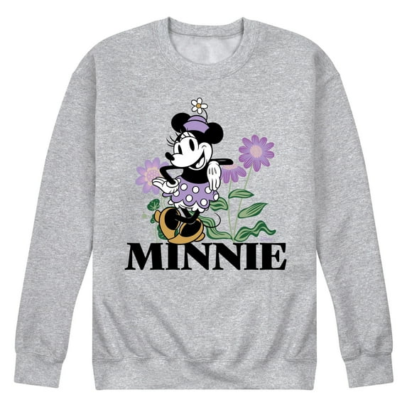 Disney - Vintage Minnie Mouse Flowers - Men's Crew Fleece Sweatshirt