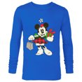 thumbnail image 1 of Disney Vintage Minnie Mouse Retro Holiday - Long Sleeve T-Shirt for Men - Customized-Navy, 1 of 5