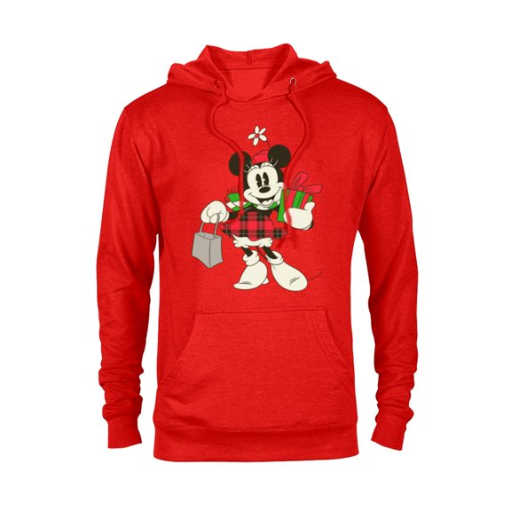 Disney Vintage Minnie Mouse Retro Holiday - Pullover Hoodie for Adults - Customized-Red
