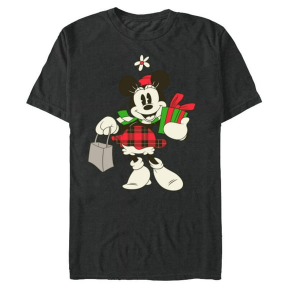 Disney Vintage Minnie Mouse Retro Holiday - Short Sleeve Blended T-Shirt for Adults - Customized-Dark Heather