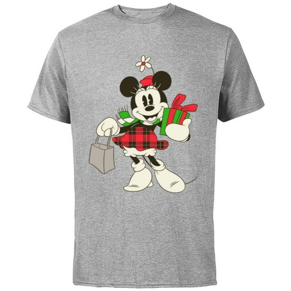 Disney Vintage Minnie Mouse Retro Holiday - Short Sleeve Cotton T-Shirt for Adults - Customized-Athletic Heather