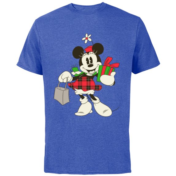 Disney Vintage Minnie Mouse Retro Holiday - Short Sleeve Cotton T-Shirt for Adults - Customized-Royal Heather