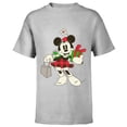 thumbnail image 1 of Disney Vintage Minnie Mouse Retro Holiday - Short Sleeve T-Shirt for Kids - Customized-Athletic Heather, 1 of 5