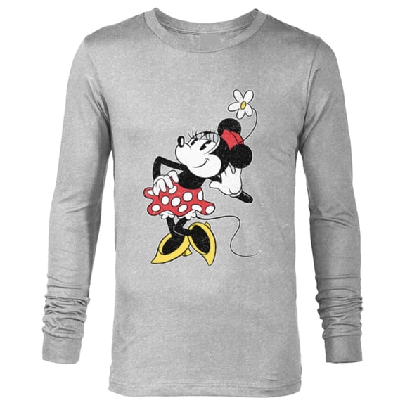 Disney Vintage Minnie Mouse Strikes a Pose - Long Sleeve T-Shirt for Men - Customized-Athletic Heather